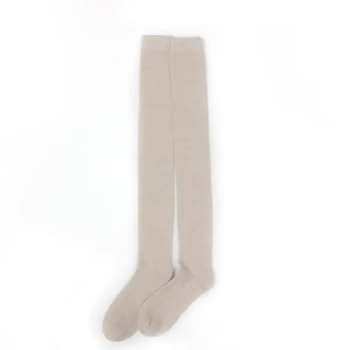 100% cachemire femmes bas nouvelle mode automne décontracté couleur unie chaussettes chaudes pour femme doux hiver genou