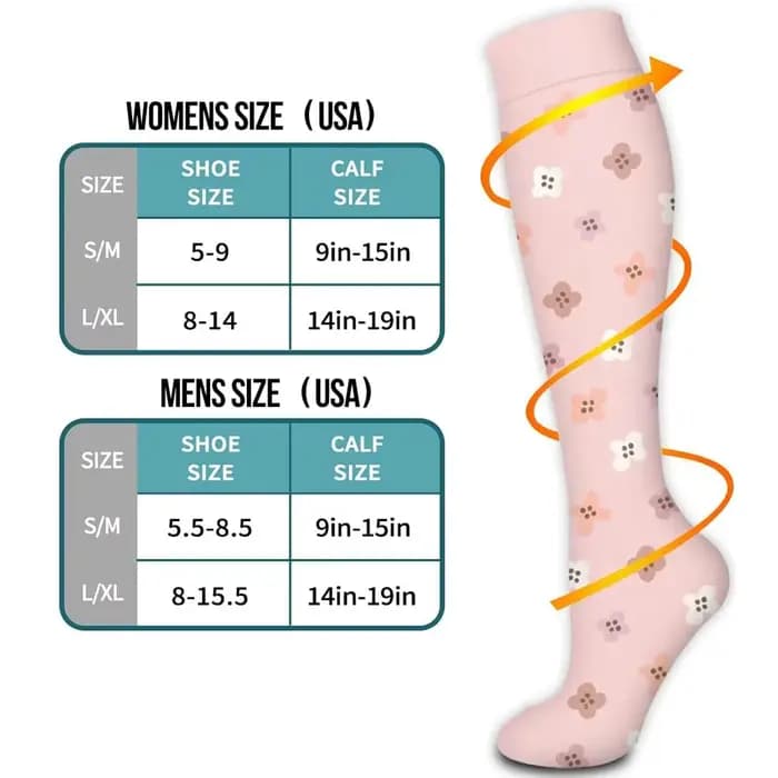 Chaussettes de compression pour femmes et hommes Circulation (6 paires)-chaussettes de soutien graduées pour la course