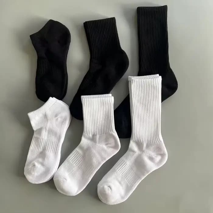 5 paires de chaussettes de sport pour hommes 100% coton