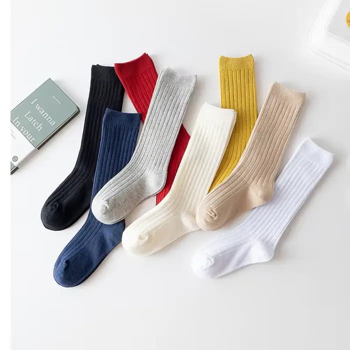Chaussettes en coton pour adolescents et enfants de 0 à 12 ans, chaussettes décontractées côtelées jusqu'aux genoux, chaussettes longues pour enfants, chaussettes d'hiver pour bébés, chaussettes d'éco