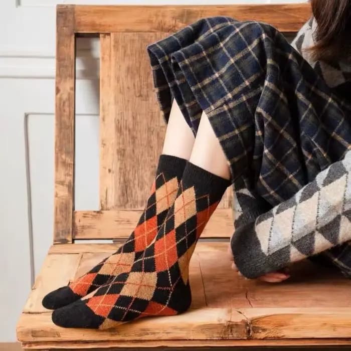 Chaussettes chaudes en tricot optique pour femmes