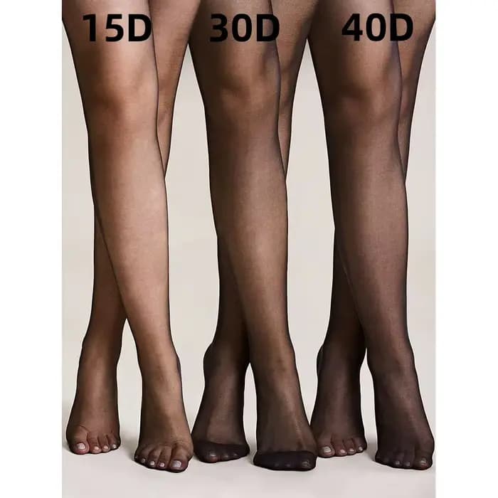 Collants Sexy noirs de couleur unie 15D/30D/40D pour femmes