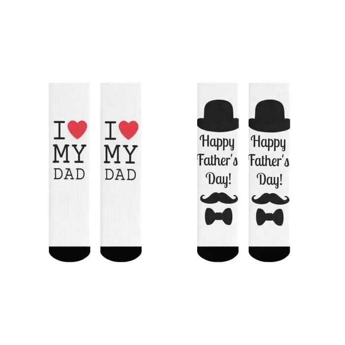 1 paire de chaussettes élégantes à la mode pour cadeau de fête des pères