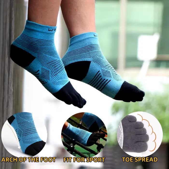 Coolmax – chaussettes basses à cinq doigts pour hommes