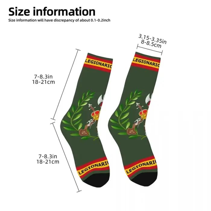 Chaussettes d'hiver unisexes de la Légion espagnole