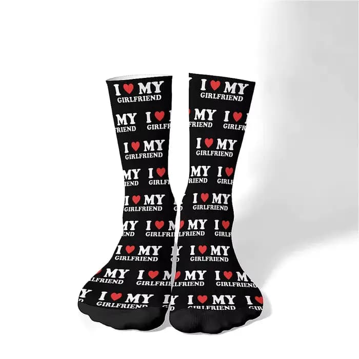 I love my girlfriend-Chaussettes de mode pour hommes