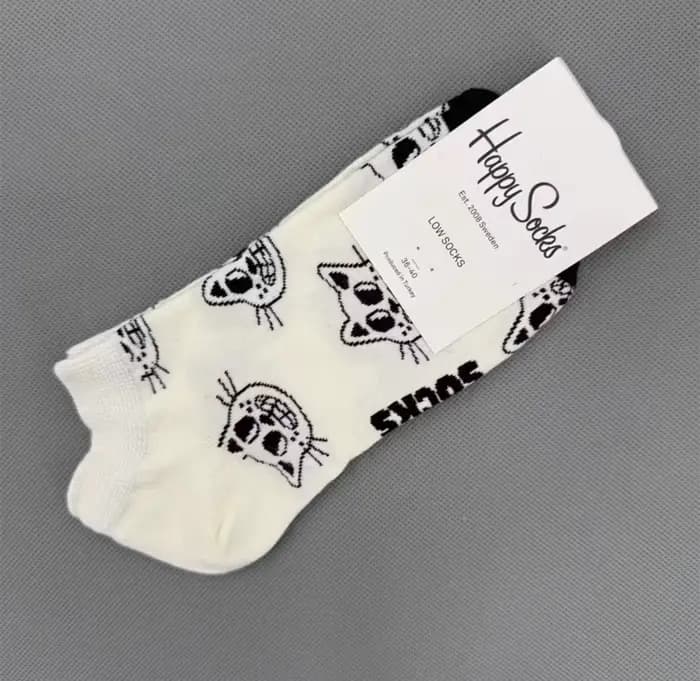 Happy chaussettes femmes pied nu été pur coton bateau chaussettes Fitness bouche peu profonde chaussettes taille 36-40