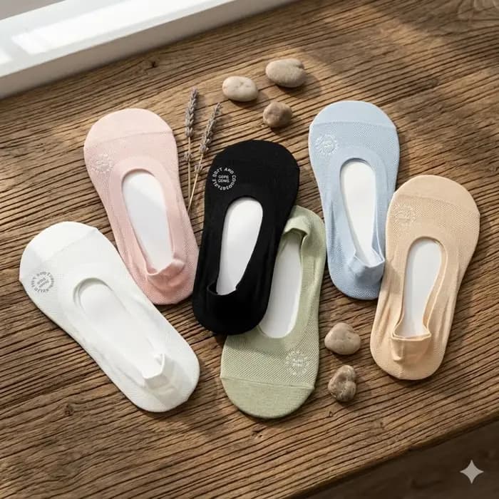 Lot de 6 paires de chaussettes bateau pour femme