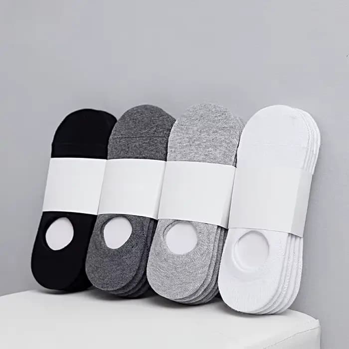 5 paire/lot mode heureux hommes bateau Soc Silicone Invisible coton chaussettes mâle cheville chaussette pantoufles Meia