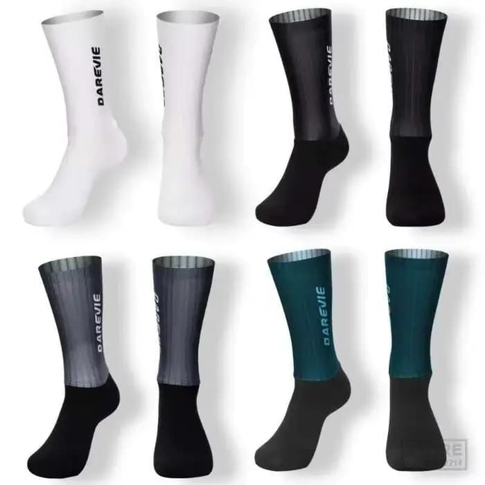 Haute DAREVIE chaussettes de cyclisme Aero Speed chaussette Pro sport pour hommes anti-dérapant respirant athlétique contrôle de l'humidité