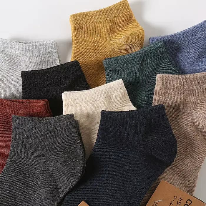 5 paires de chaussettes basses pour hommes et femmes