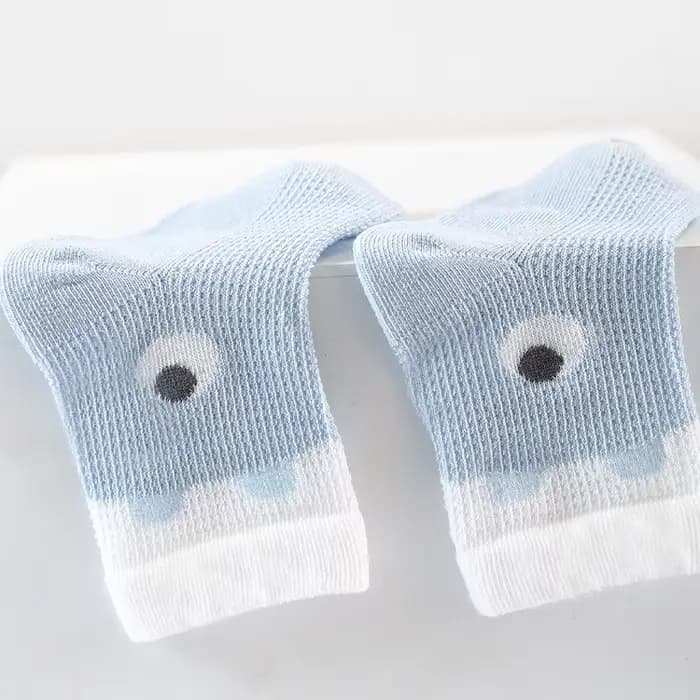 2025 été nouveau bébé chaussettes maille ultra mince bébé chaussettes mignon dessin animé lâche désossé mi-coupe coton chaussettes