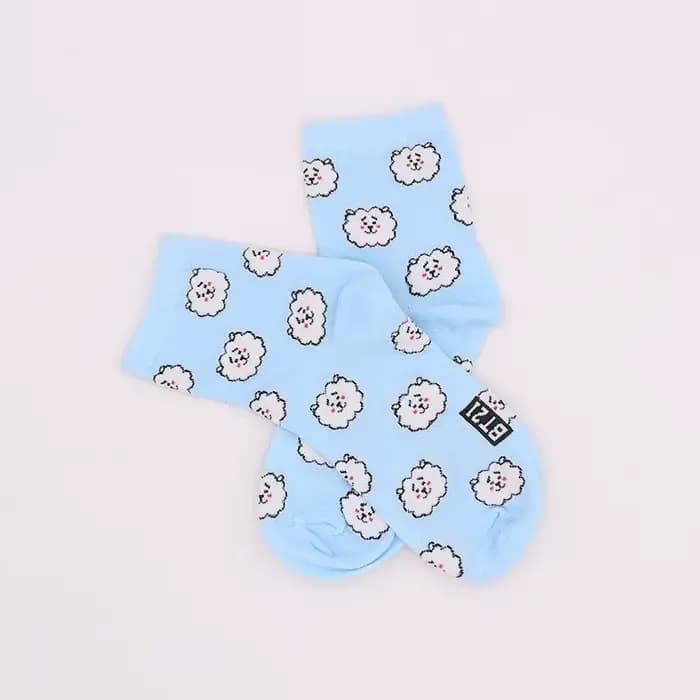 Chaussettes de sport en pur coton BT21 2026 RJ Shooky Man Tata Chimmy Cooky Youth League Cartoon, style coréen, pour femmes, avec motifs des stars du divertissement