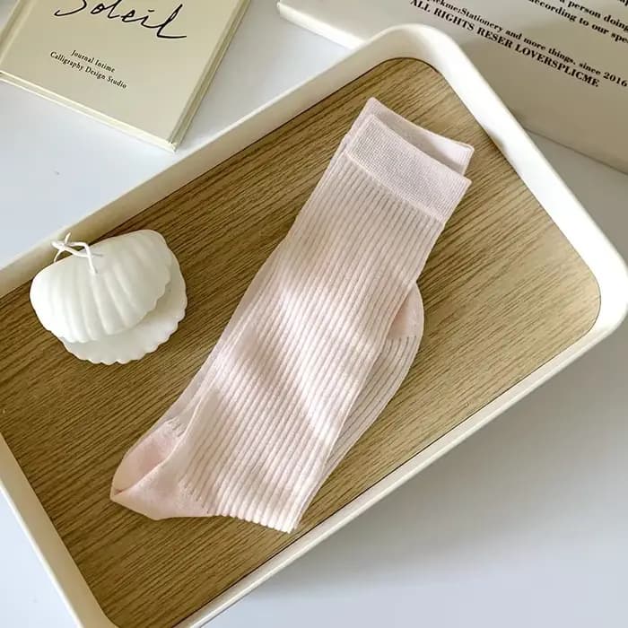 Chaussettes côtelées colorées pour femmes, chaussettes souples pour femmes, chaussettes à tube haut, printemps, été, No Pilling, Goo Streetwear