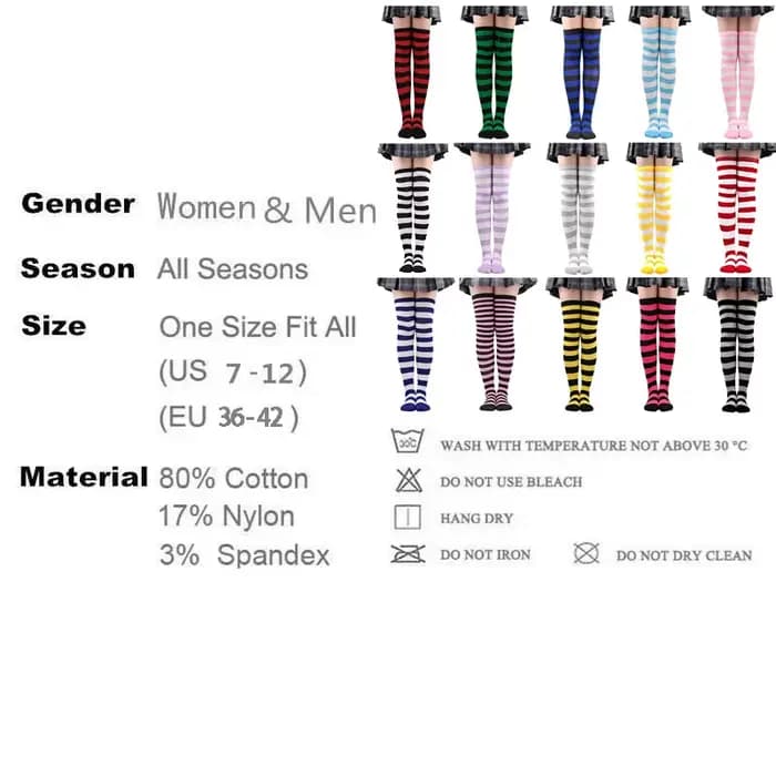 1 paire de chaussettes JK élégantes au genou pour dames