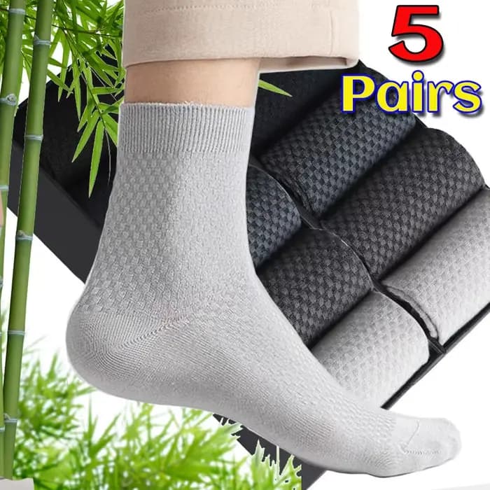 Chaussettes respirantes en Fiber de bambou pour hommes
