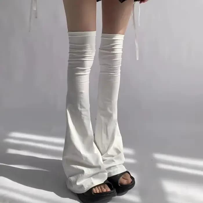 Chaussettes hautes en coton mélangé pour femmes