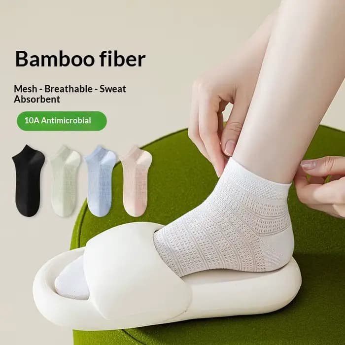 Chaussettes courtes en fibre de bambou pour femmes