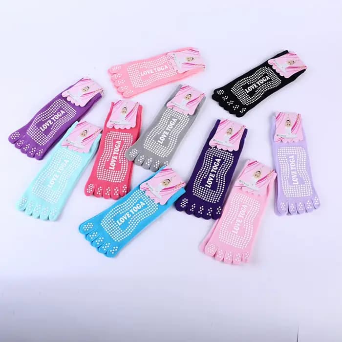 Chaussettes de Yoga colorées antidérapantes pour femmes