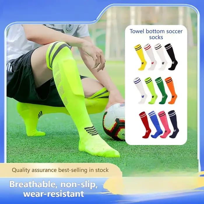Chaussettes de football professionnelles Loogdeel avec semelle en tissu éponge