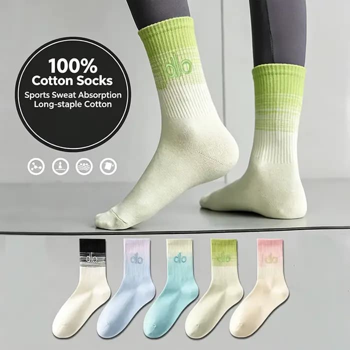 Nouvelles chaussettes de sport Dlo en coton pur anti-odeur, respirantes pour toutes les saisons, confortables pour un usage quotidien, chaussures en coton
