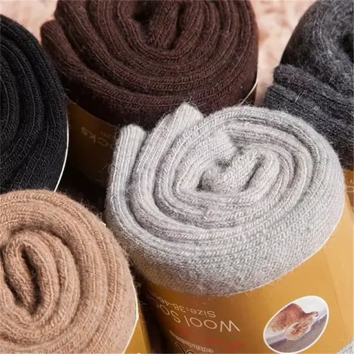 4 paires/lot hommes hiver Super épais chaussettes thermiques laine