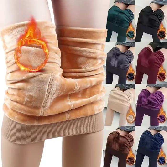 Collants doublés polaire colorés hiver femmes collants thermiques pour femme culotte peau polaire effet noir bas Leggings thermiques