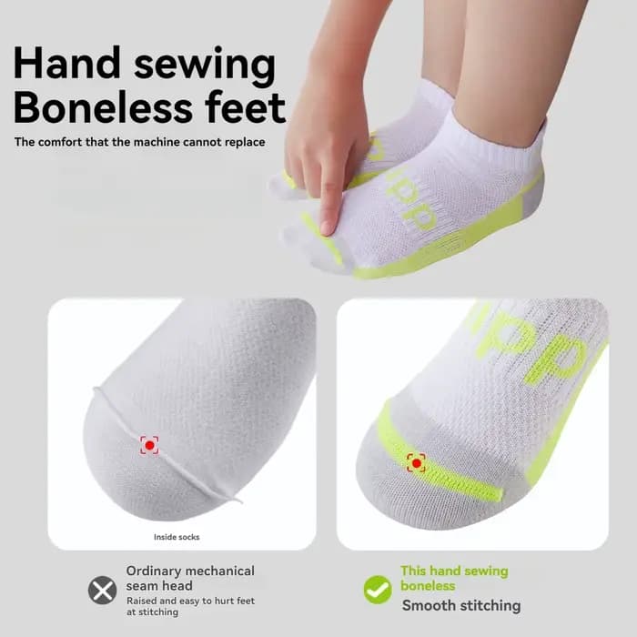 Chaussettes de sport en maille sans couture en coton pour enfants