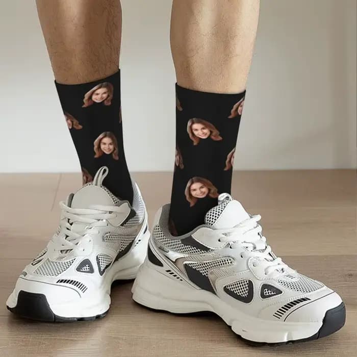 Chaussettes personnalisées avec Photo de visage pour hommes et femmes