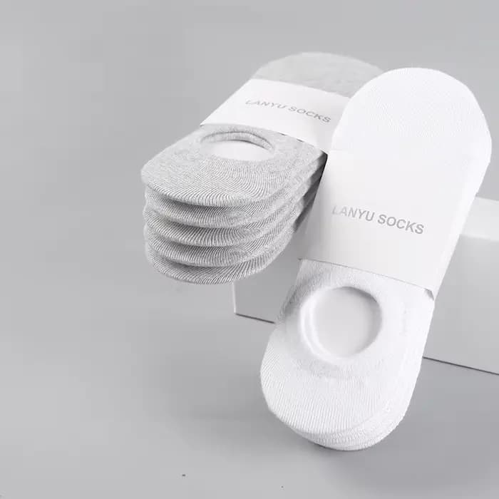 5 paire/lot mode heureux hommes bateau Soc Silicone Invisible coton chaussettes mâle cheville chaussette pantoufles Meia
