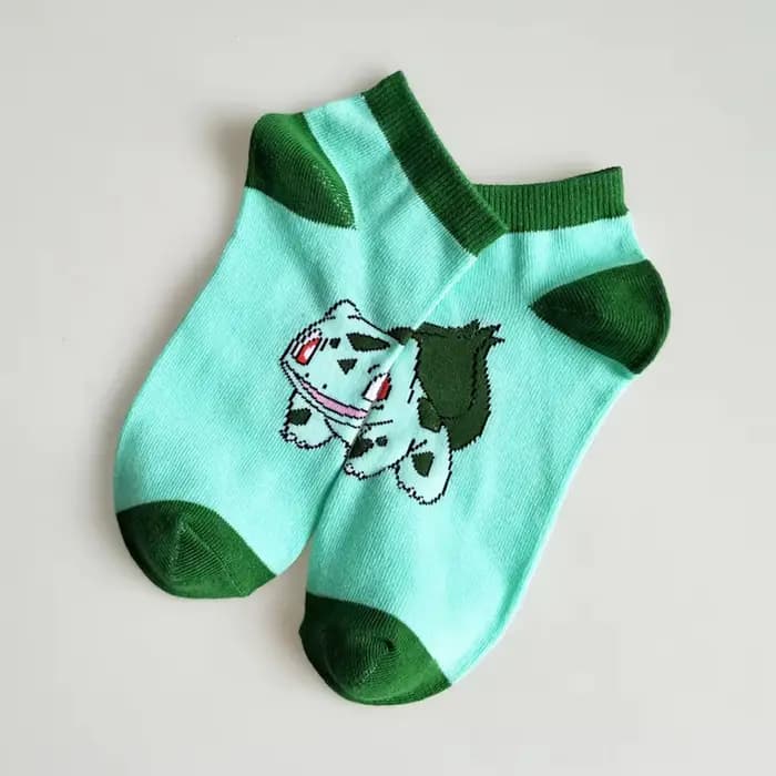 Chaussettes Pokémon en coton Pikachu Charmander Squirtle, chaussettes décontractées respirantes à coupe basse pour hommes et femmes
