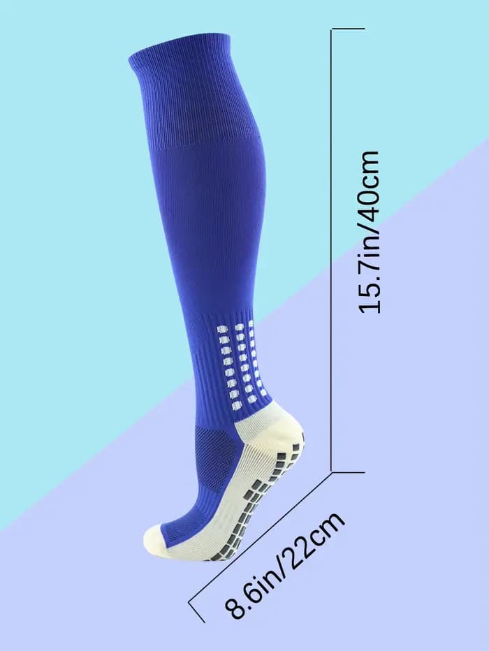Nouvelles chaussettes de football longues avec ventouses en silicone antidérapantes pour hommes et femmes