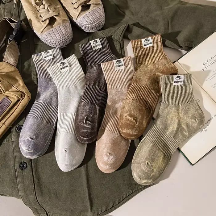 Chaussettes pour homme Miosam personnalisées, style tie-dye, douces, respirantes, en coton, sexy, classiques, mi-hautes, pour le sport.