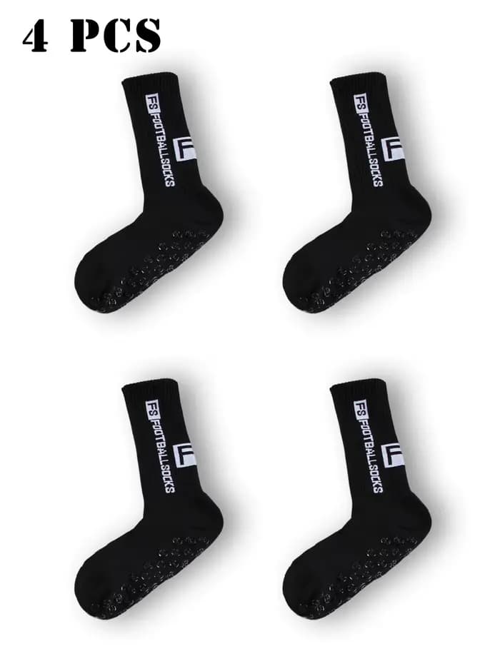 4 paires de chaussettes de football athlétiques pour hommes