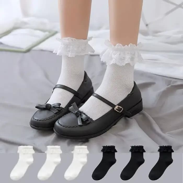Chaussettes blanches d'été à manches mi-longues pour femmes