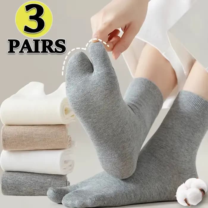 Chaussettes Tabi à deux doigts en fibre pour hommes et femmes