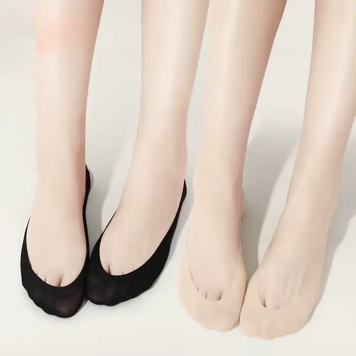 Chaussettes invisibles antidérapantes, pantoufles sans couture, chaussettes bateau en soie glacée, Ultra fines, solides, décontractées, respirantes, coupe basse pour femmes