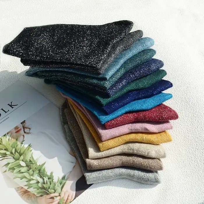 3 paires/ensemble femmes mode Sexy chaussettes brillantes Style coréen or argent soie bonbons-colordsocks Design de luxe de haute qualité