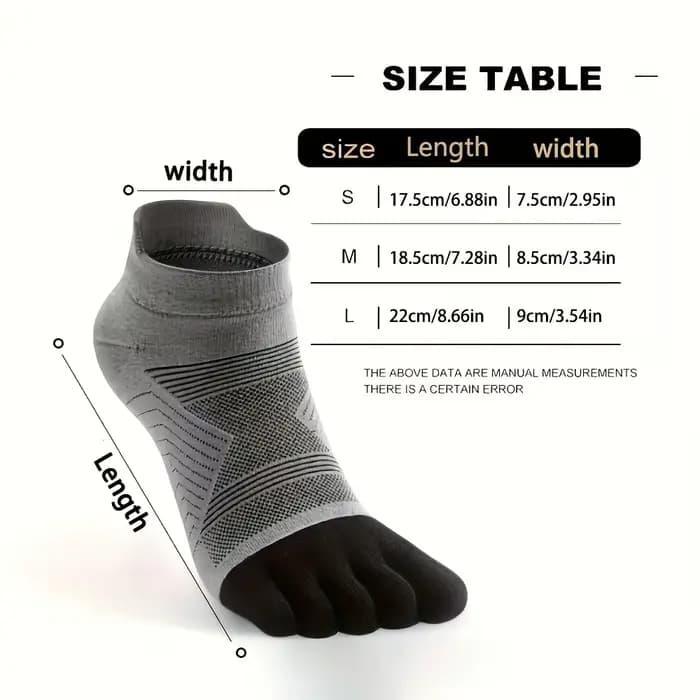 WRELS Chaussettes à cinq orteils en laine mérinos pour sports de plein air