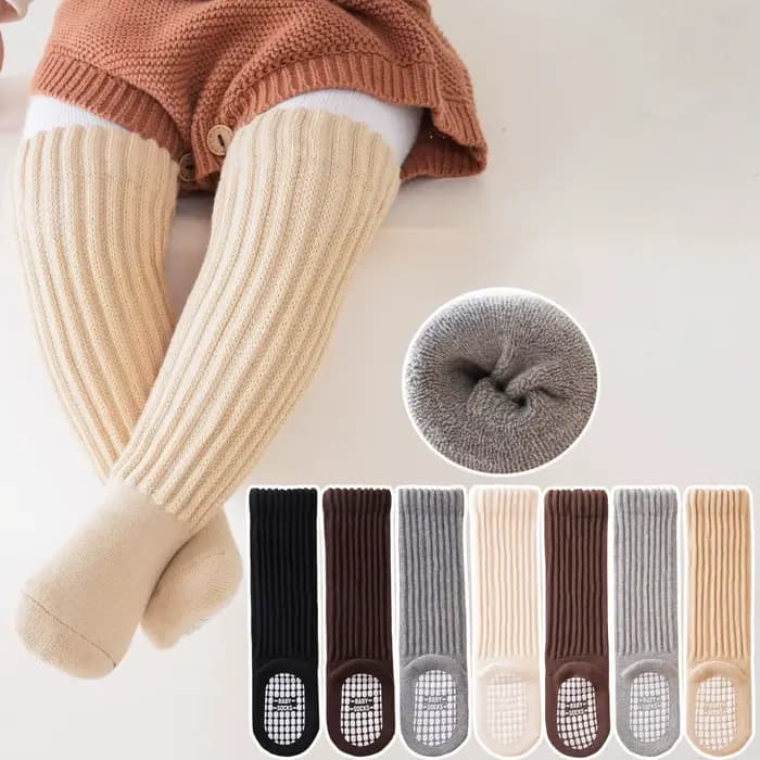 Chaussettes pour enfants garçons filles hiver épais chaud nouveau-né bébé genou haute longue mode