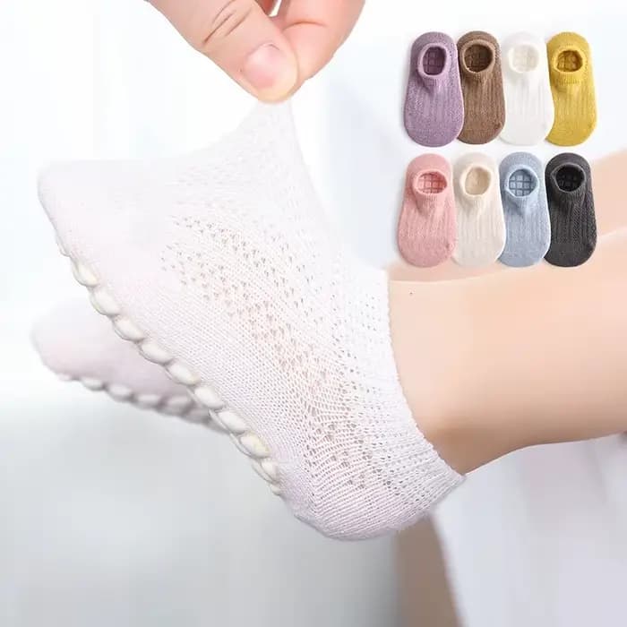 4 paires de chaussettes de sol antidérapantes en coton pour bébés garçons et filles, été pour enfants en bas âge, activités intérieures, apprendre à marcher, chaussettes à la cheville
