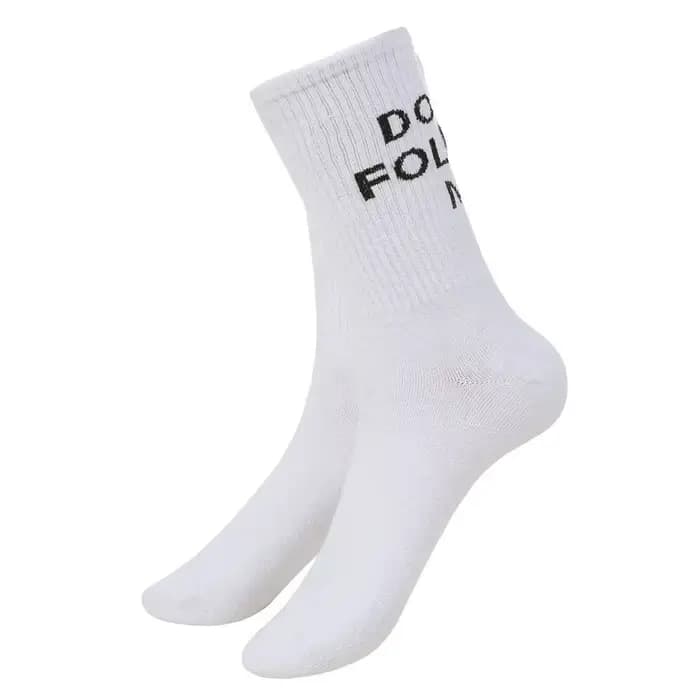 Livraison directe hommes chaussettes drôles Harajuku Humor mot imprimé