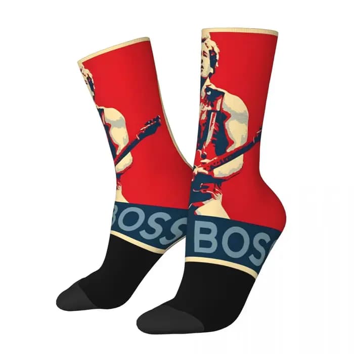 Bruces Springsteen 2024 chaussettes de tournée mondiale bas drôles automne anti-dérapant hommes