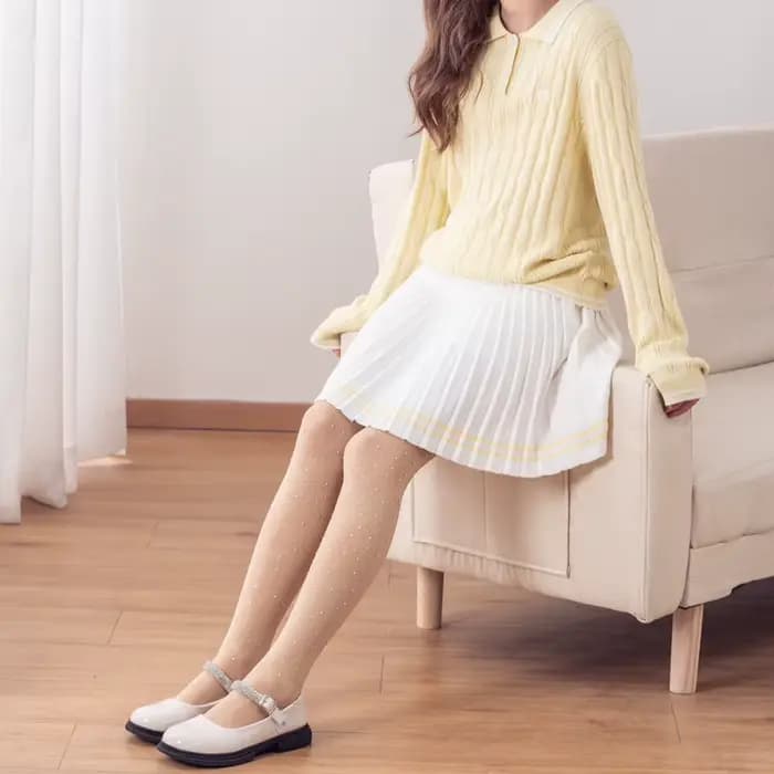 Collants pour enfants de couleur unie tendance