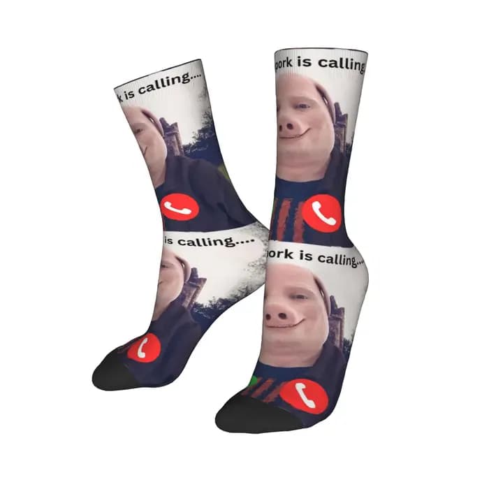 John Pork appelle bas chaussettes pour hommes chaud doux