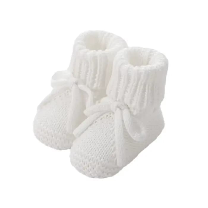 Adorables chaussures en tricot avec nœud pour bébé