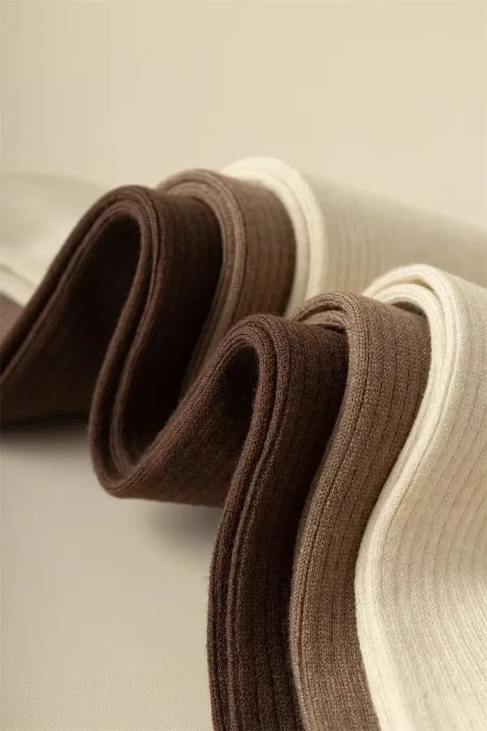 Femmes chaussettes longues laine cuisse bas maigre décontracté sur genou-haut moelleux femme longue chaussette au genou