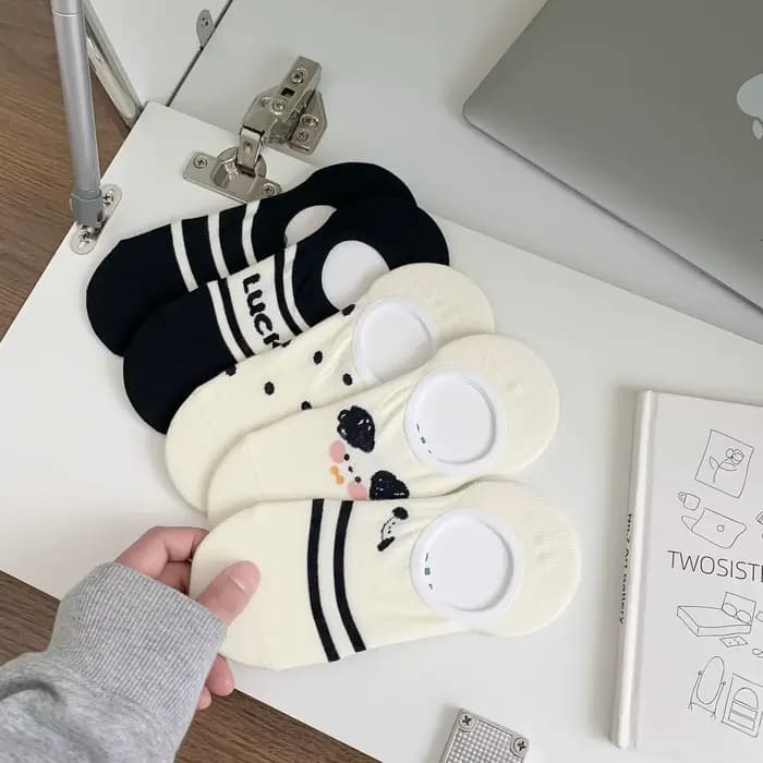 Chaussette à pois rayés pour femmes