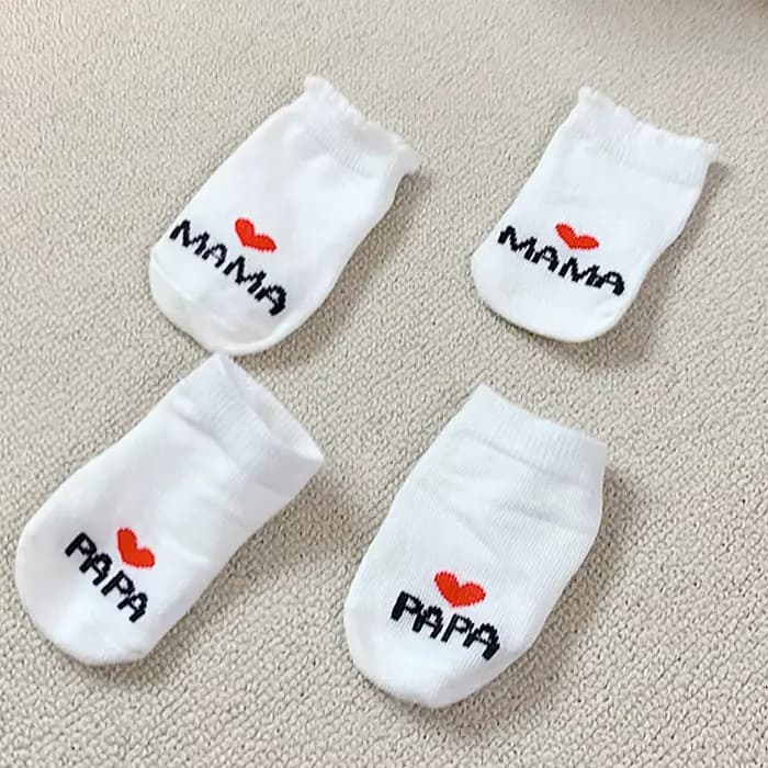 2 paires de chaussettes pour nouveau-né fille et garçon