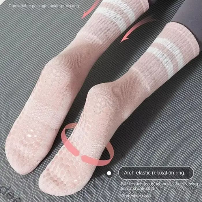 8 couleurs chaussettes de sport coton mi-tube bas professionnel antidérapant Silicone intérieur Fitness